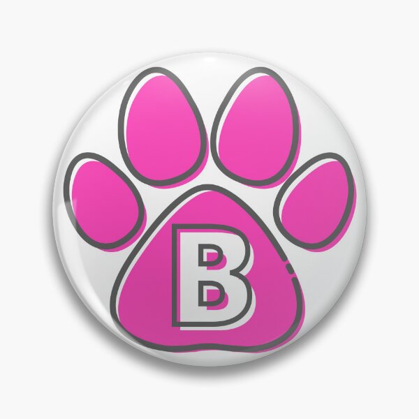 Item preview, Pink Paw Monogram B designed and sold by Coffee Lifestyle.