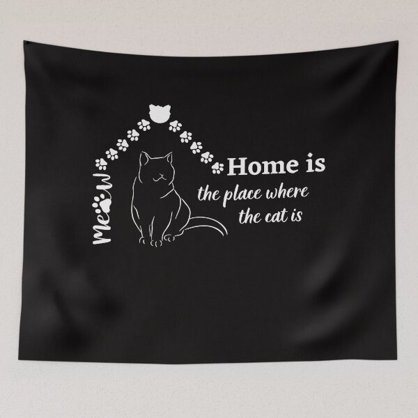 Item preview, Home Is The Place Where The Cat Is designed and sold by IntoThe-Future.