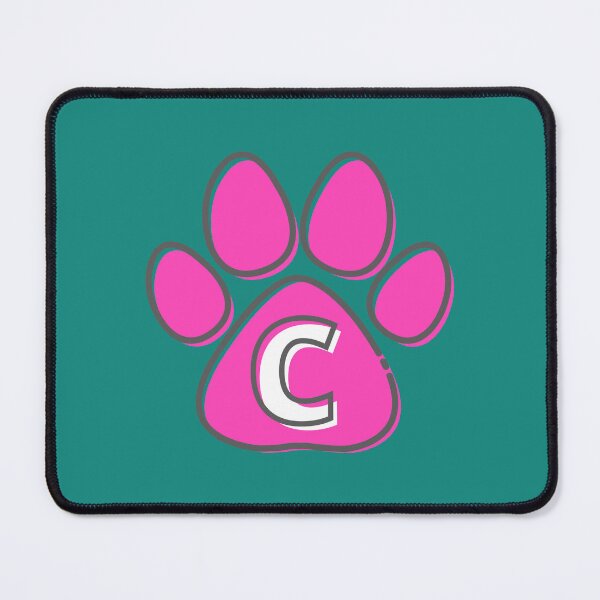 Item preview, Pink Paw Monogram C designed and sold by Coffee Lifestyle.