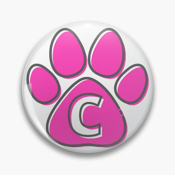 Item preview, Pink Paw Monogram C designed and sold by Coffee Lifestyle.