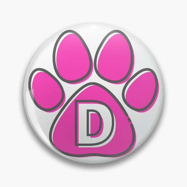 Item preview, Pink Paw Monogram D designed and sold by Coffee Lifestyle.