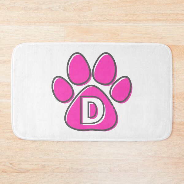Item preview, Pink Paw Monogram D designed and sold by Coffee Lifestyle.