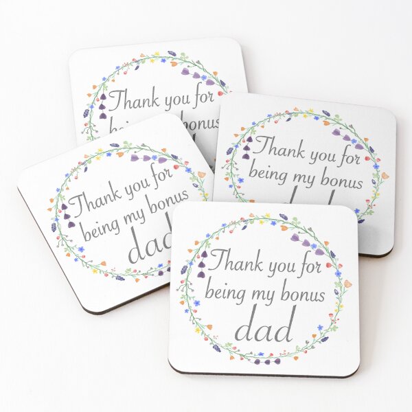 Item preview, Thank you for being my bonus dad watercolor flower  designed and sold by Gwebbel.
