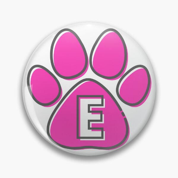 Item preview, Pink Paw Monogram E designed and sold by Coffee Lifestyle.