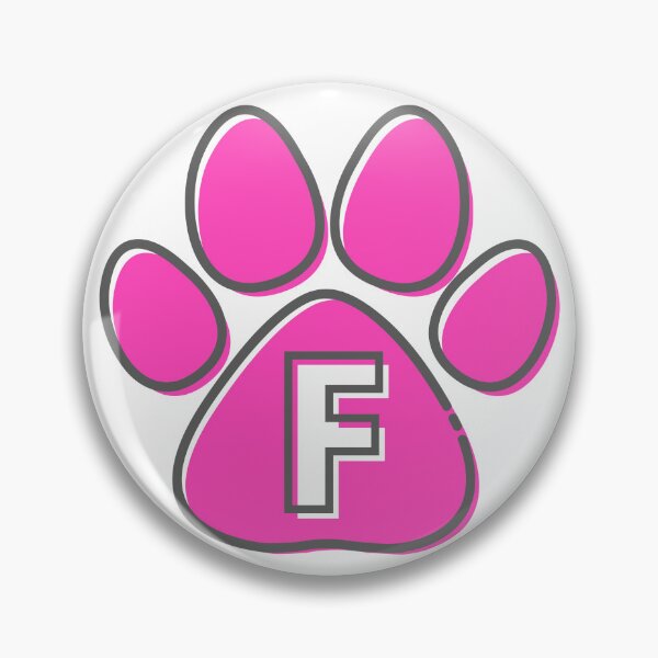 Item preview, Pink Paw Monogram F designed and sold by Coffee Lifestyle.