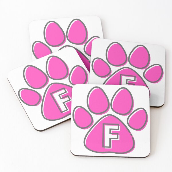 Item preview, Pink Paw Monogram F designed and sold by Coffee Lifestyle.