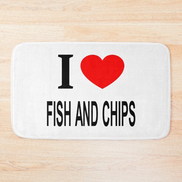 Item preview, I ❤️ FISH AND CHIPS I LOVE FISH AND CHIPS I HEART FISH AND CHIPS designed and sold by usernamenaijan.