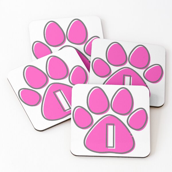Item preview, Pink Paw Monogram I designed and sold by Coffee Lifestyle.