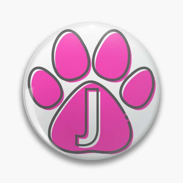 Item preview, Pink Paw Monogram J designed and sold by Coffee Lifestyle.