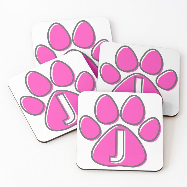 Item preview, Pink Paw Monogram J designed and sold by Coffee Lifestyle.