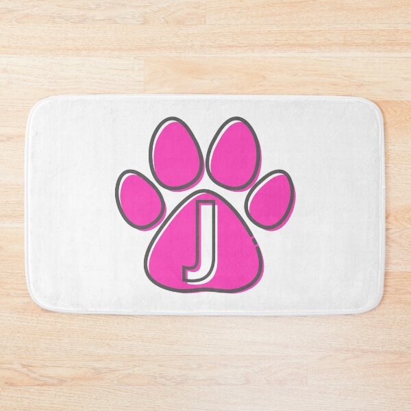 Item preview, Pink Paw Monogram J designed and sold by Coffee Lifestyle.