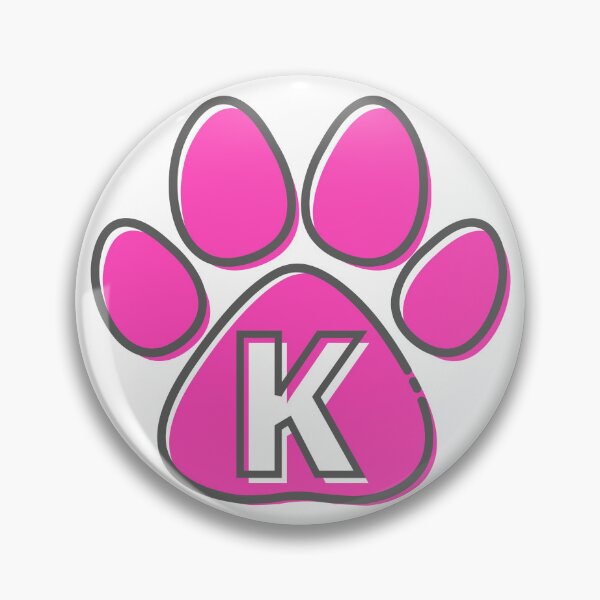 Item preview, Pink Paw Monogram K designed and sold by Coffee Lifestyle.