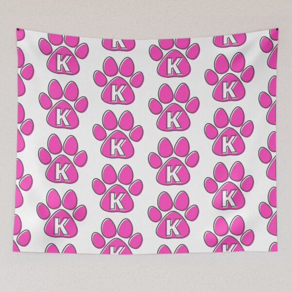 Item preview, Pink Paw Monogram K designed and sold by Coffee Lifestyle.