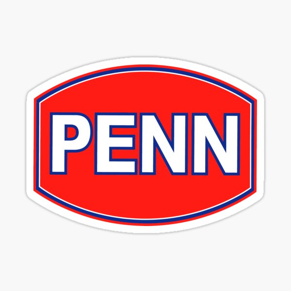 Npenn Fishing Rod Red and White Color Sticker for Sale by
