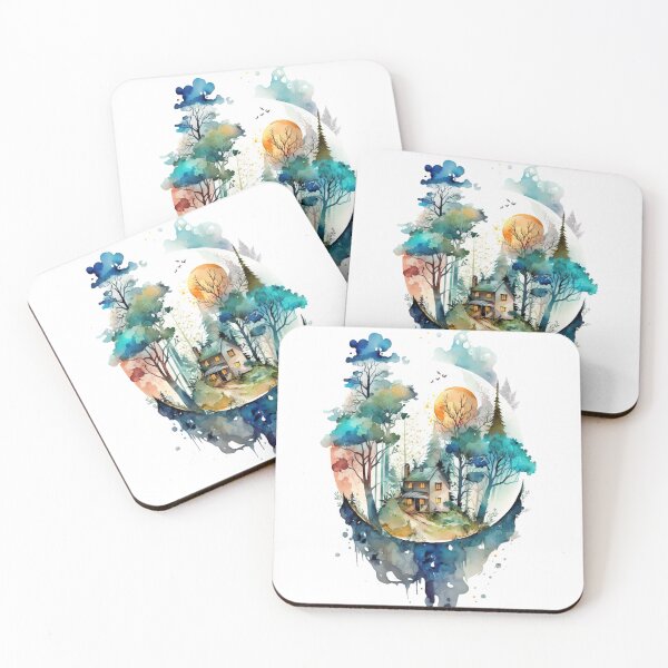 Item preview, Cozy forest house surrounded with trees 3 designed and sold by SMCLN.
