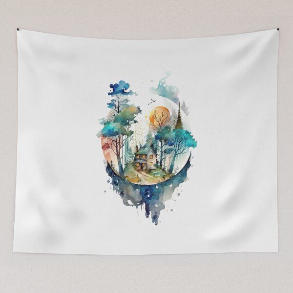 Item preview, Cozy forest house surrounded with trees 3 designed and sold by SMCLN.