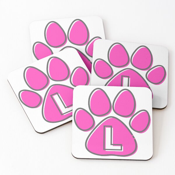Item preview, Pink Paw Monogram L designed and sold by Coffee Lifestyle.