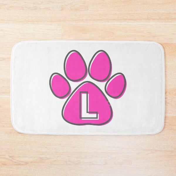 Item preview, Pink Paw Monogram L designed and sold by Coffee Lifestyle.