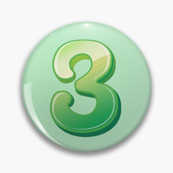 Item preview, Letter 3 with Green and yellow flowers designed and sold by Mahe-Art.
