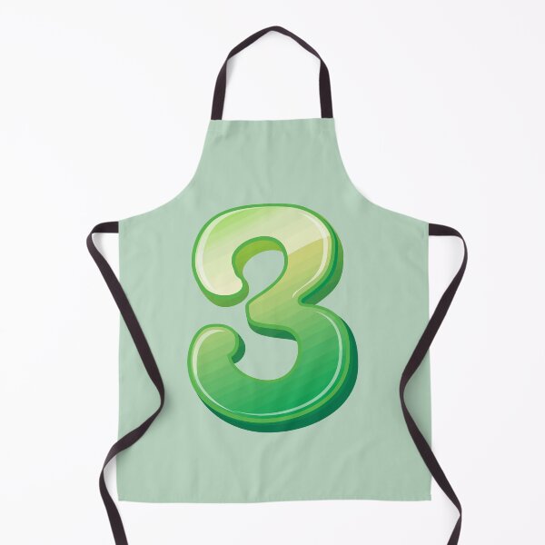 Item preview, Letter 3 with Green and yellow flowers designed and sold by Mahe-Art.