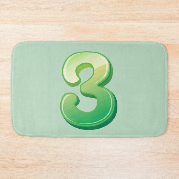 Item preview, Letter 3 with Green and yellow flowers designed and sold by Mahe-Art.