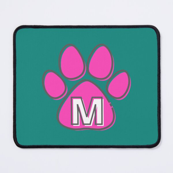 Item preview, Pink Paw Monogram M designed and sold by Coffee Lifestyle.