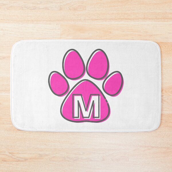 Item preview, Pink Paw Monogram M designed and sold by Coffee Lifestyle.
