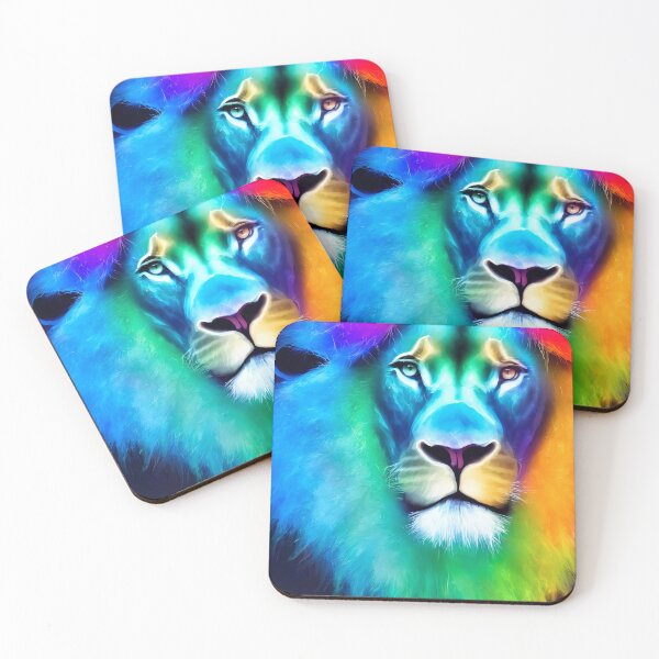 Item preview, the colourful lion designed and sold by Jaroslav Hubert.