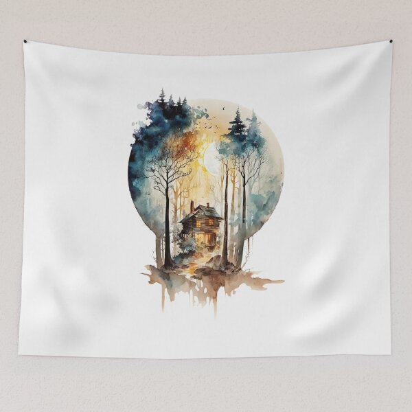 Item preview, Cozy forest house surrounded with trees 5 designed and sold by SMCLN.