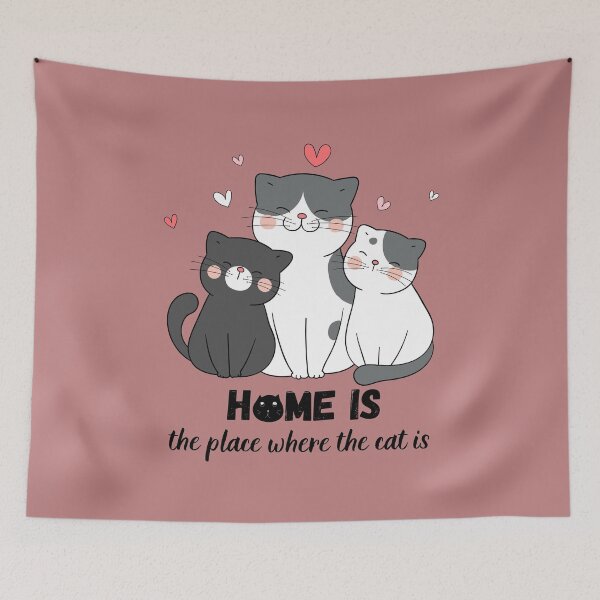 Item preview, Home Is The Place Where The Cat Is designed and sold by IntoThe-Future.