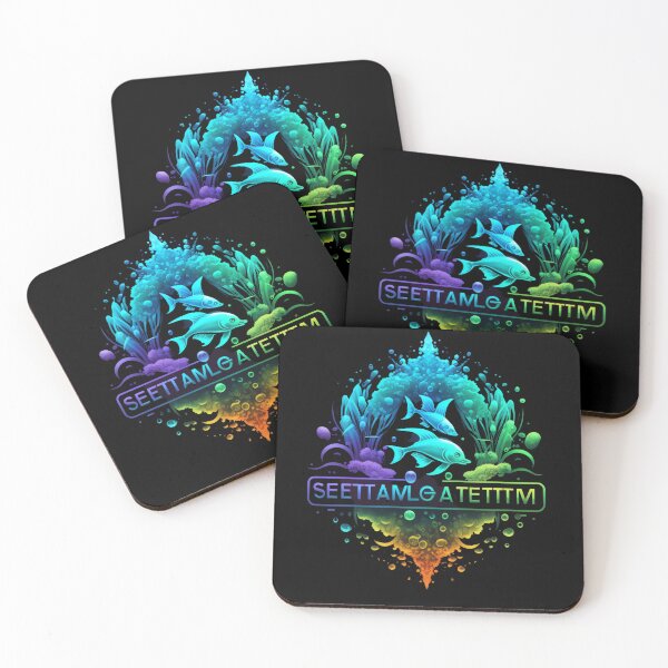 Item preview, Aquatic Spectrum Essential - a colorful logo with dolphins and plants designed and sold by Denzel002.