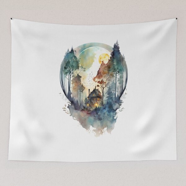 Item preview, Cozy forest house surrounded with trees 6 designed and sold by SMCLN.