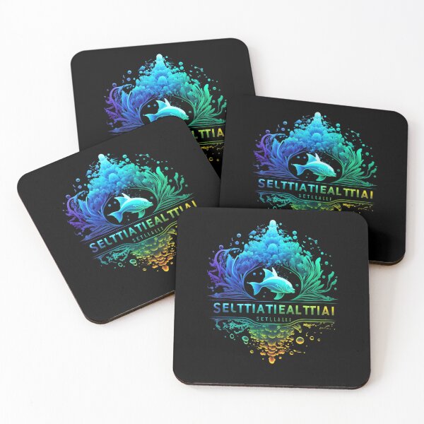 Item preview, Aquatic Spectrum Essential -  a dolphin swimming in the ocean surrounded by bubbles designed and sold by Denzel002.