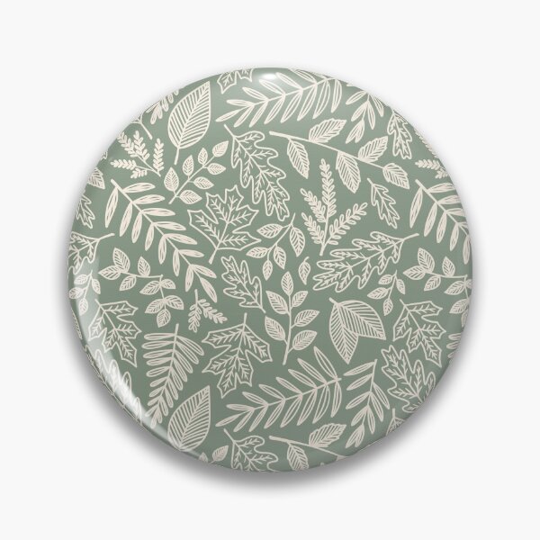 Item preview, Sage Green White Boho Leaf Pattern designed and sold by BluebellPainter.