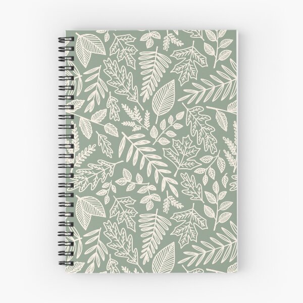 Item preview, Sage Green White Boho Leaf Pattern designed and sold by BluebellPainter.