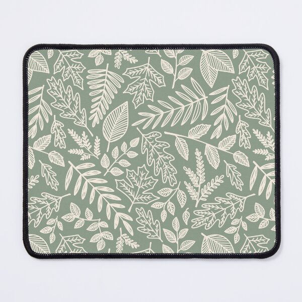 Item preview, Sage Green White Boho Leaf Pattern designed and sold by BluebellPainter.