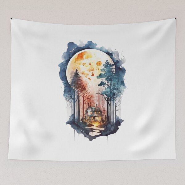 Item preview, Cozy forest house surrounded with trees 7 designed and sold by SMCLN.