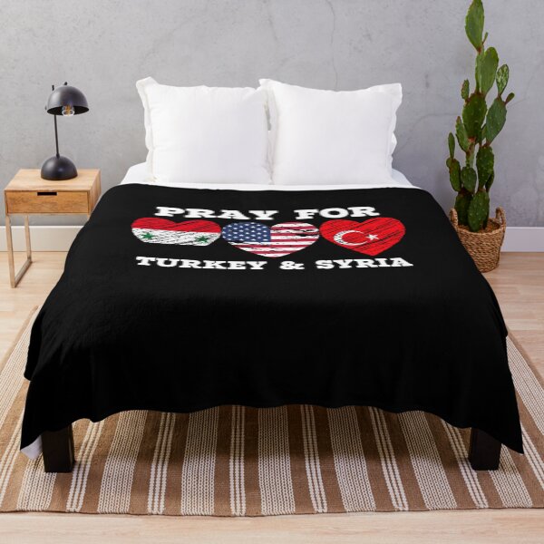 Item preview, Pray For Turkey And Syria Flag designed and sold by ChesterGolson.