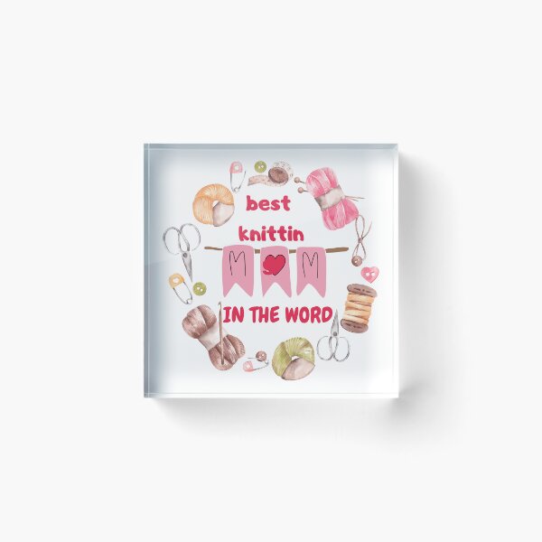 Item preview, best knitting mom in the world designed and sold by smilup.