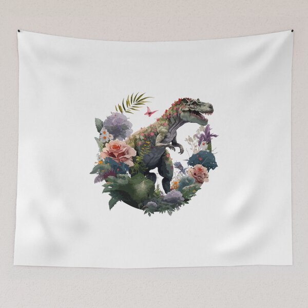 Item preview, T-rex dino in love with roses  designed and sold by Anastasiia Yurevych.