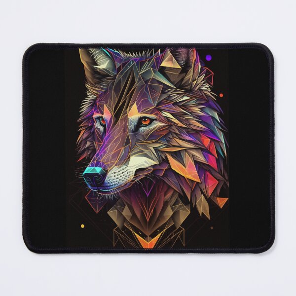 Item preview, Magical Wolf God Geometric art designed and sold by Visual-wallart.