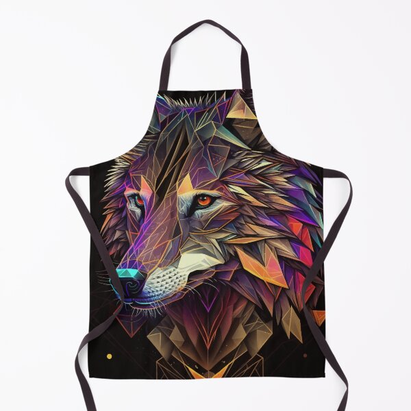 Item preview, Magical Wolf God Geometric art designed and sold by Visual-wallart.