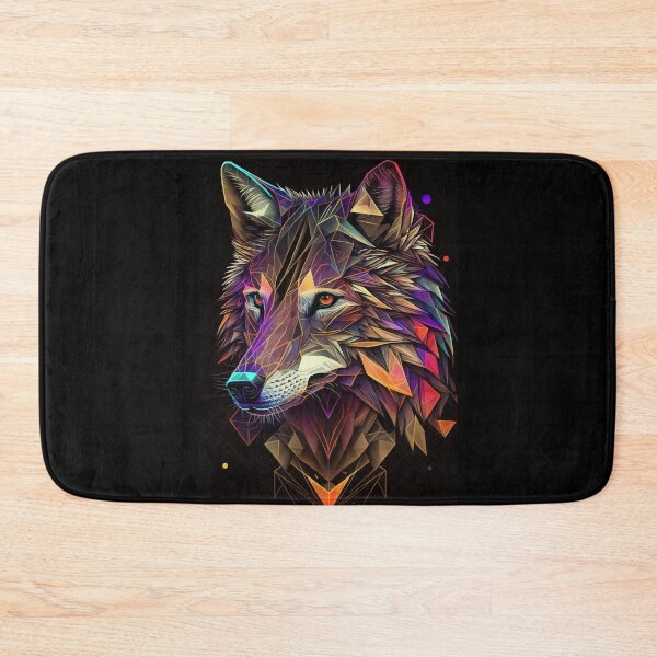 Item preview, Magical Wolf God Geometric art designed and sold by Visual-wallart.