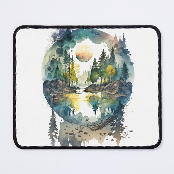Item preview, Mountain lake surrounded with trees designed and sold by SMCLN.