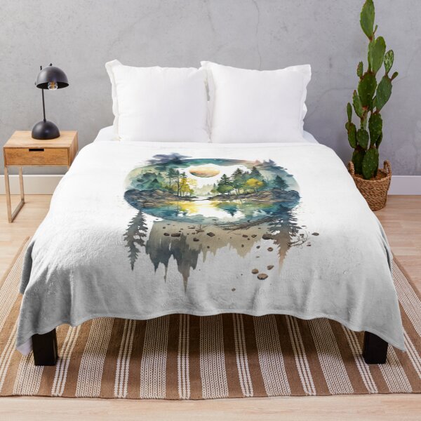 Item preview, Mountain lake surrounded with trees designed and sold by SMCLN.