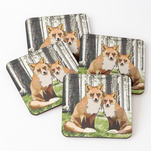 Item preview, Fox Family, Two Foxes by BeeFoxTree designed and sold by BeeFoxTree.