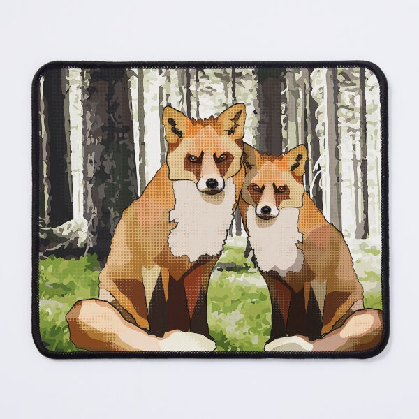 Item preview, Fox Family, Two Foxes by BeeFoxTree designed and sold by BeeFoxTree.