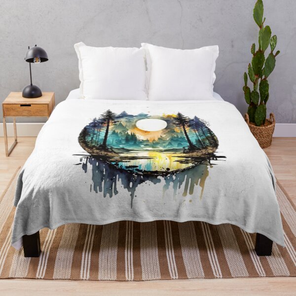 Item preview, Mountain lake surrounded with trees - 1 designed and sold by SMCLN.