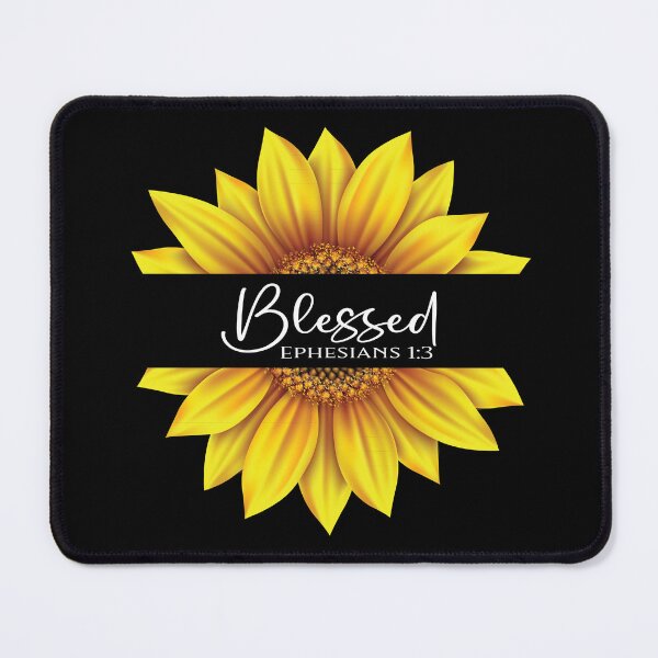 Item preview, Christian Sunflower design - I am Blessed - Ephesians 1:3 designed and sold by simplydesignart.