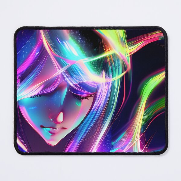 Item preview, Girl portrait in laser shadow - hologram style designed and sold by Dalive.